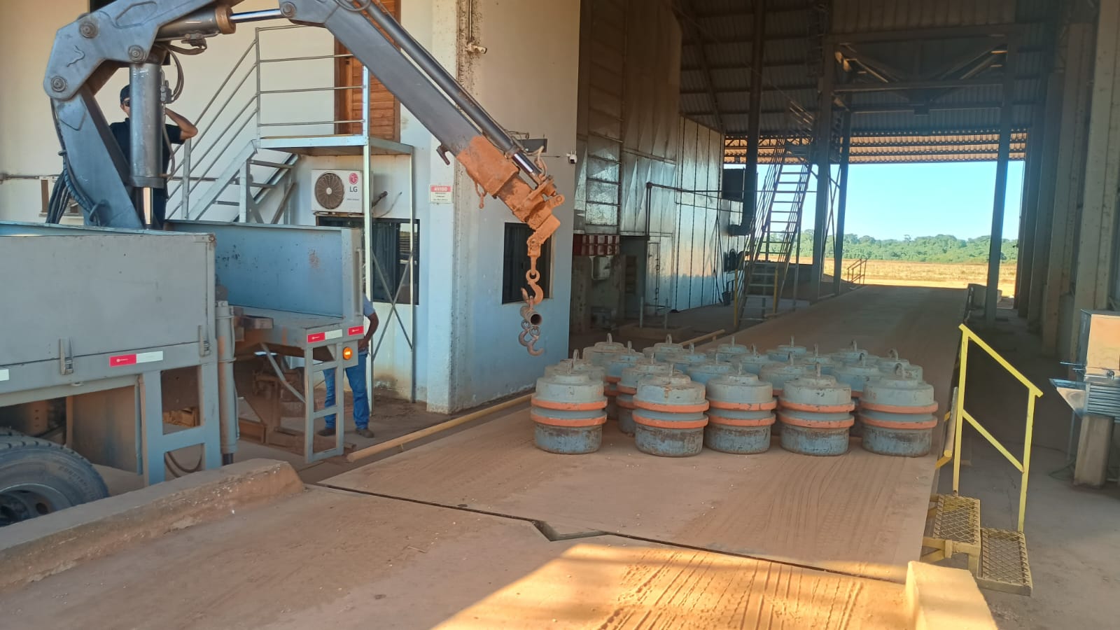 Padrões de massa para calibração de balança em armazém agrícola