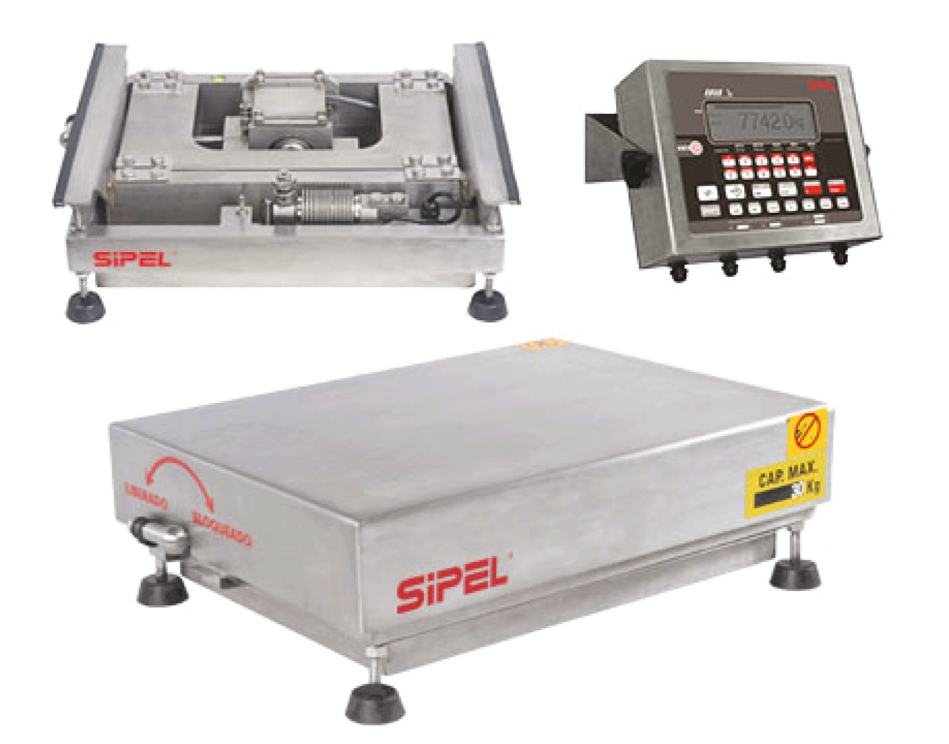 Plataforma industrial em aço inox